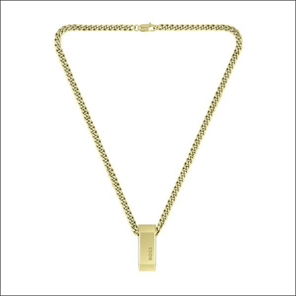 Timeless gold-plated men's necklace Carter 1580319;Collier intemporel plaqué or pour homme Carter 1580319