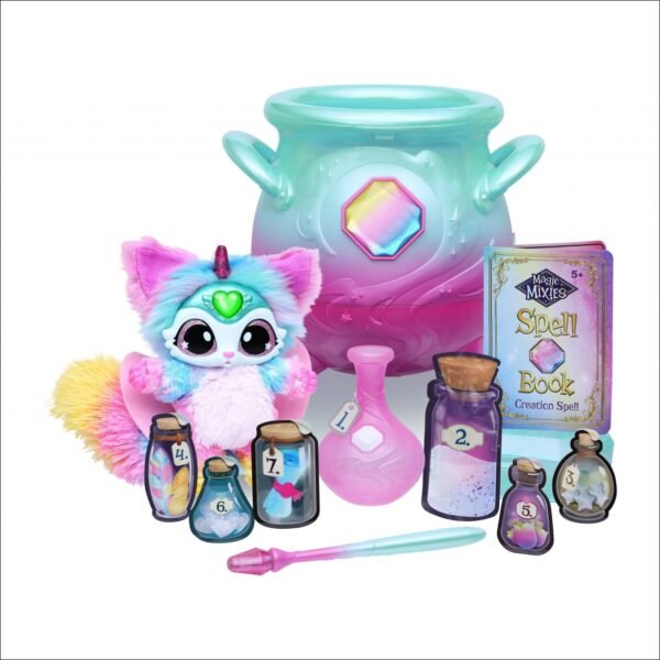 Discover the world of magic with the Magic Rainbow Cauldron, which guides you through a magical ritual step by step. After pouring water, the cauldron comes to life with bubbles and music, and with a magic wand in hand, you begin to cast a spell. Add ingredients such as magic powder or a sparkling star, and listen to the sounds that guide you.
