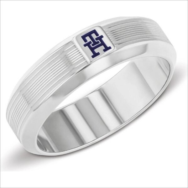 Tommy Hilfiger;Tommy Hilfiger Steel Ring for Men Pattern 2790574;Tommy Hilfiger