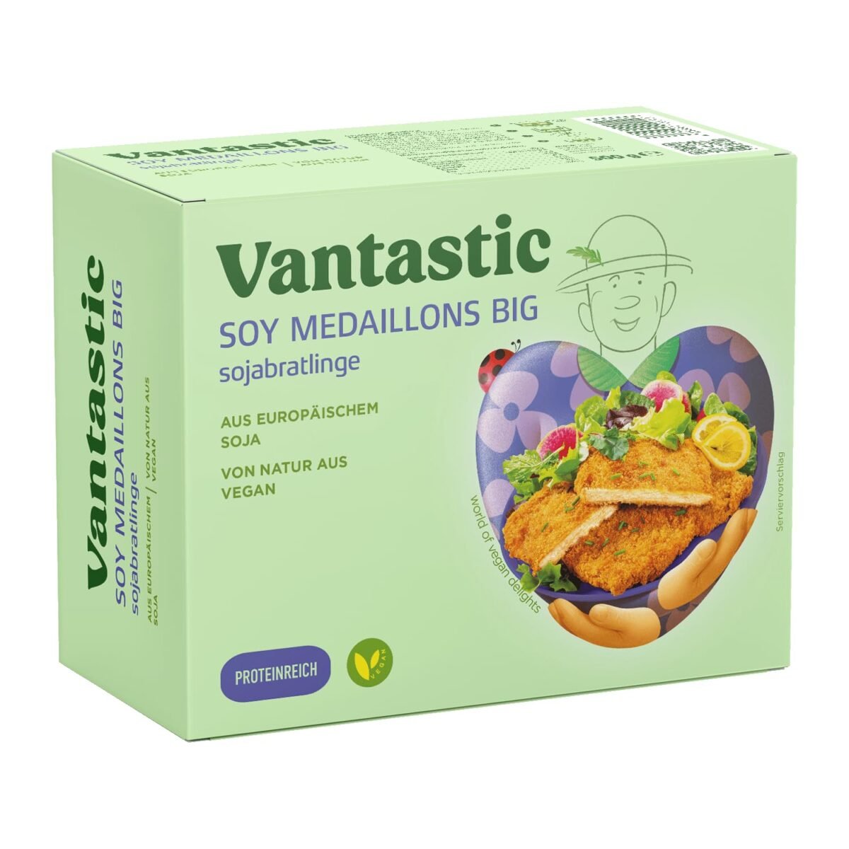 Vantastic foods Big Steaks 500 g Meat Substitute Vegan Soy Steaks as Meat Alternative with Protein Vegan Cutlets for Roasting