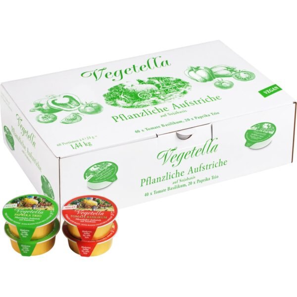 Vegetella Soy-Based Plant Spread 2 Assorted Designs (60 x 24g)