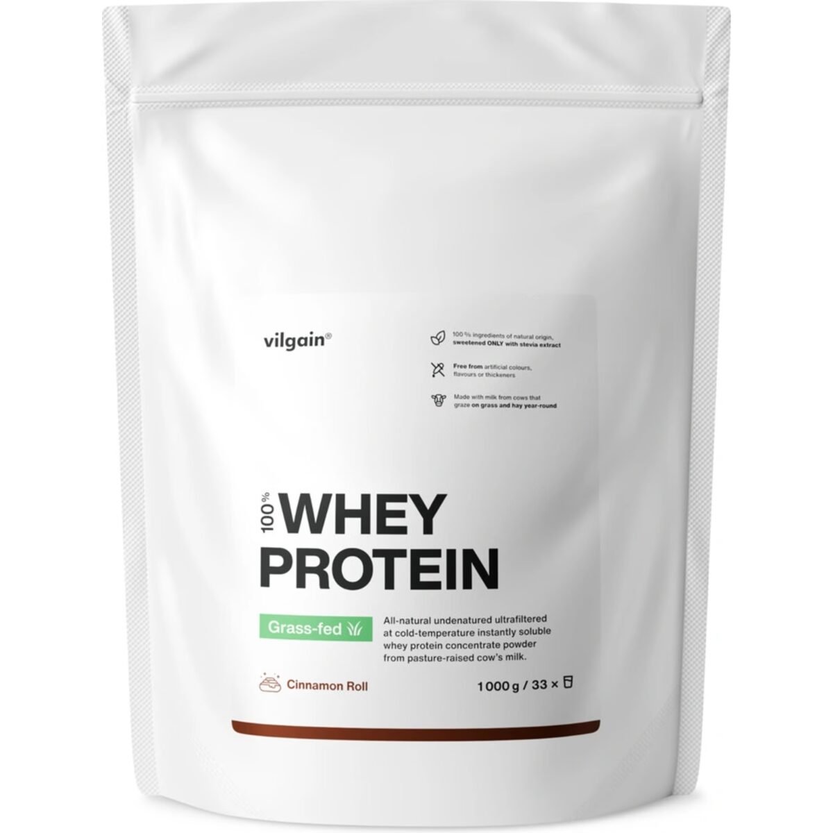 Vilgain Grass-Fed Whey Protein 1000 g, banana