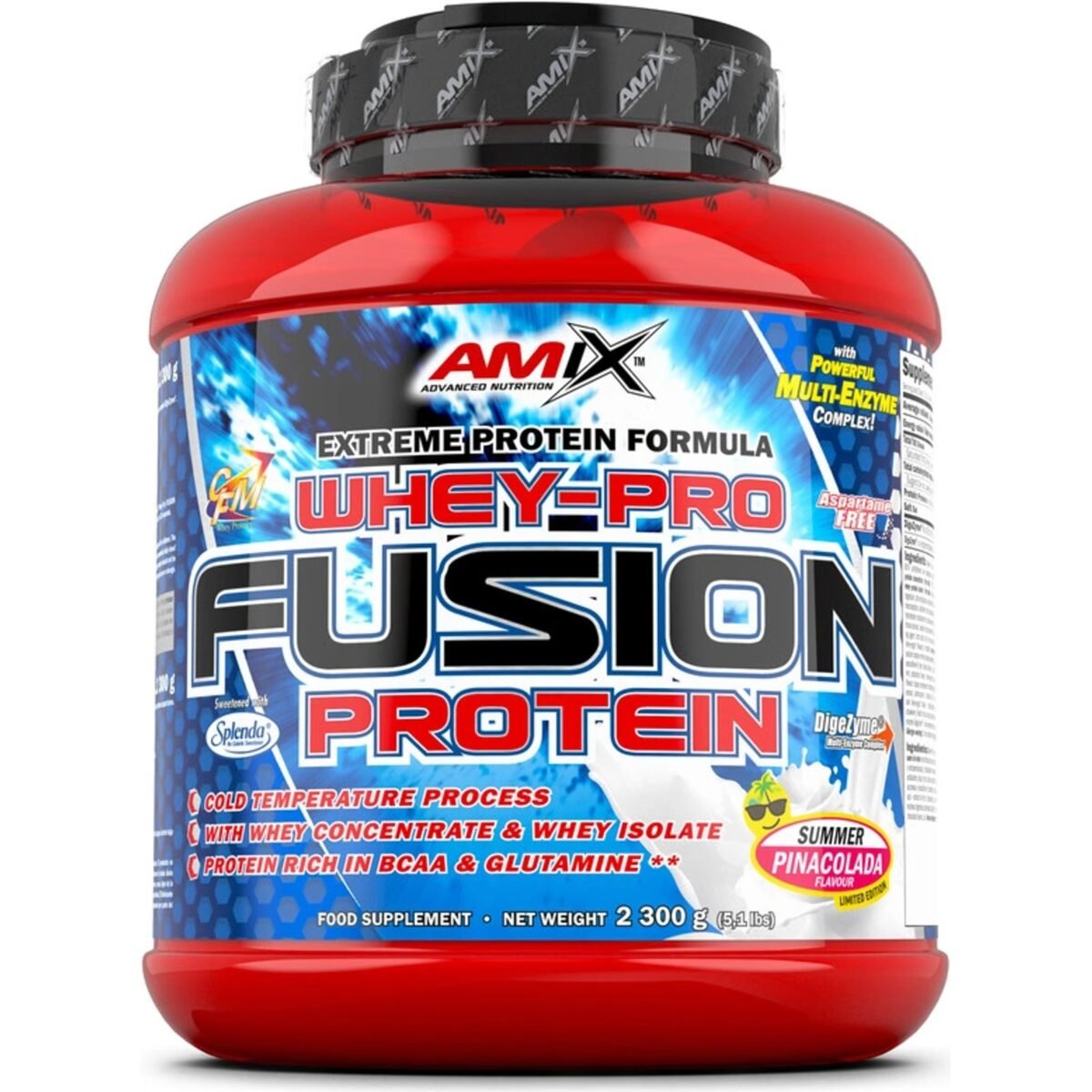 Amix Whey Pure Fusion Protein 2300 g , ananas/mango