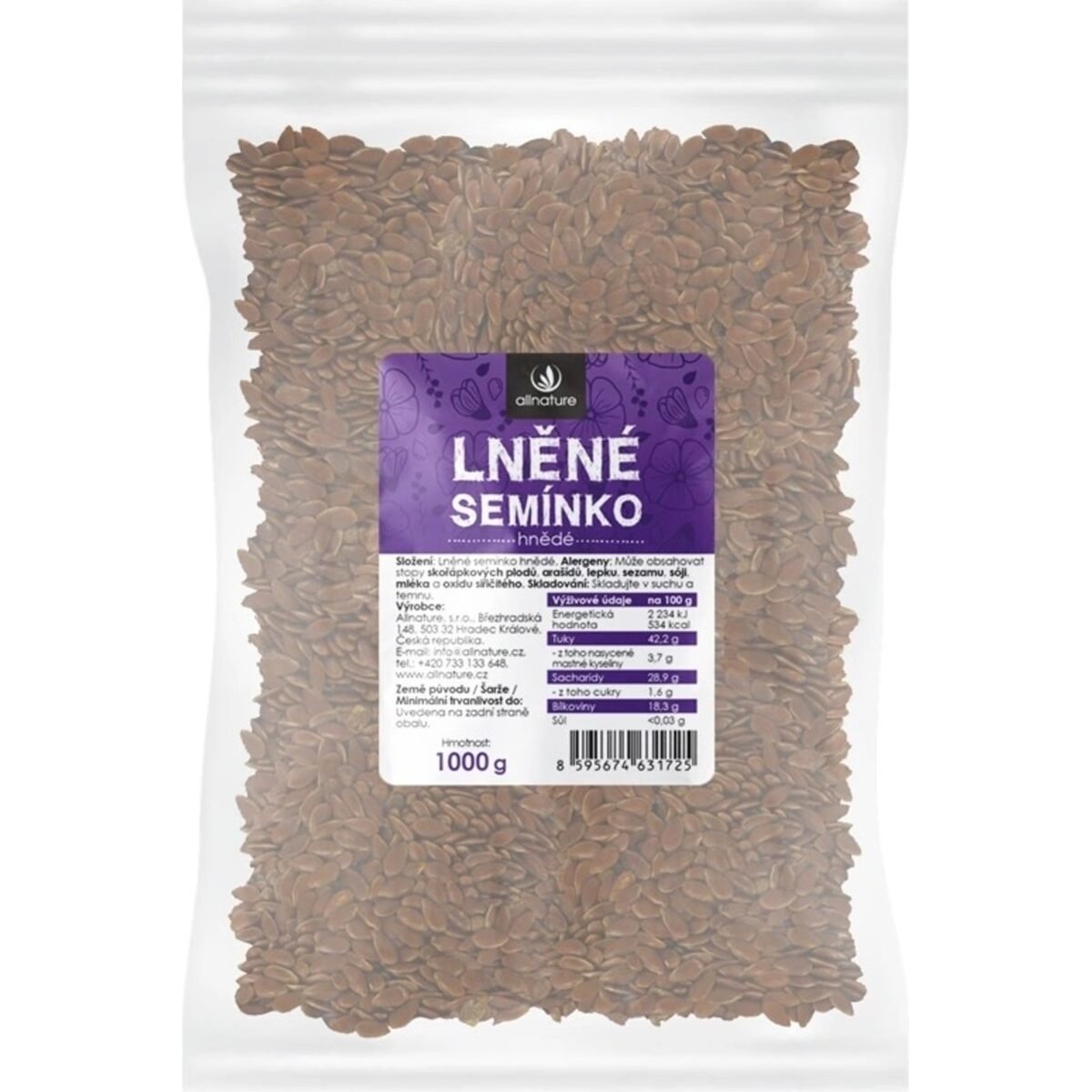 allnature flaxseed brown 1 kg