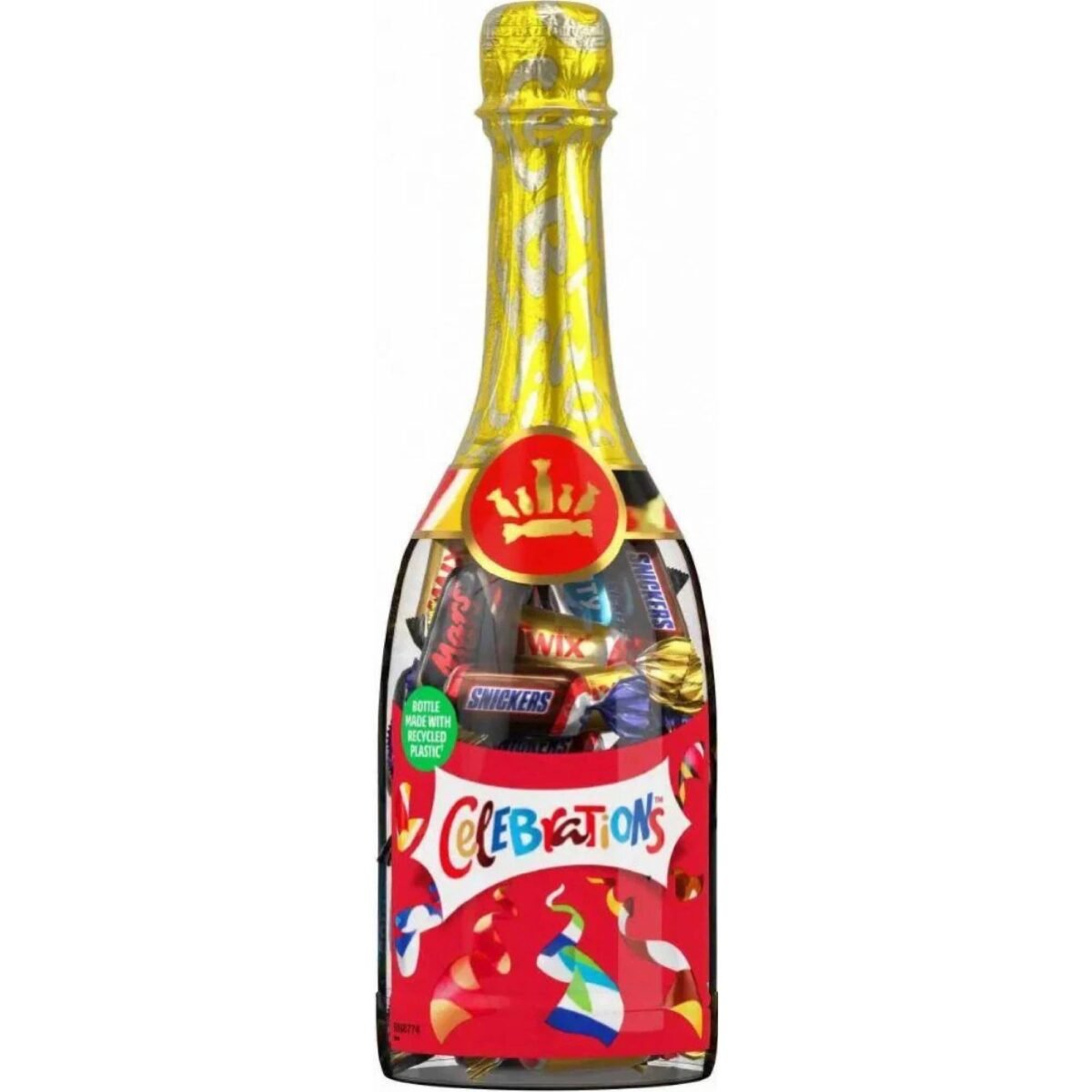 Experience a delightful mix of iconic chocolates in the Celebrations Bottles 296g pack, featuring miniature versions of beloved brands.