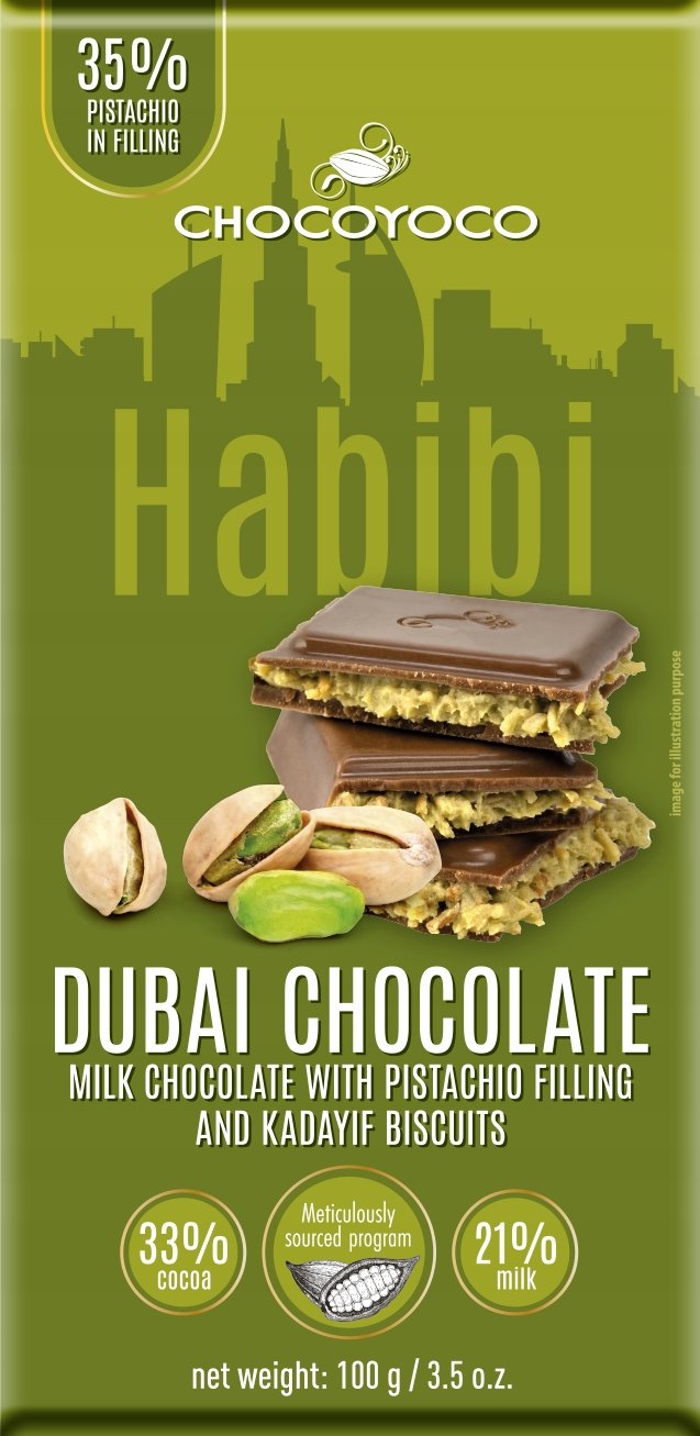Chocoyoco chocolate Dubai pistachios Kadayif 100g 1 chocoyoco chocolate dubai pistachios kadayif 100g