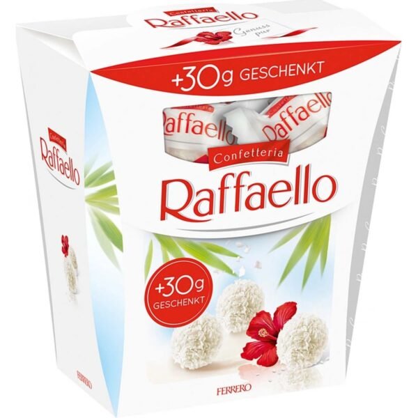 A luxurious treat featuring creamy coconut, a whole almond at the center, and wrapped in a smooth white chocolate shell.