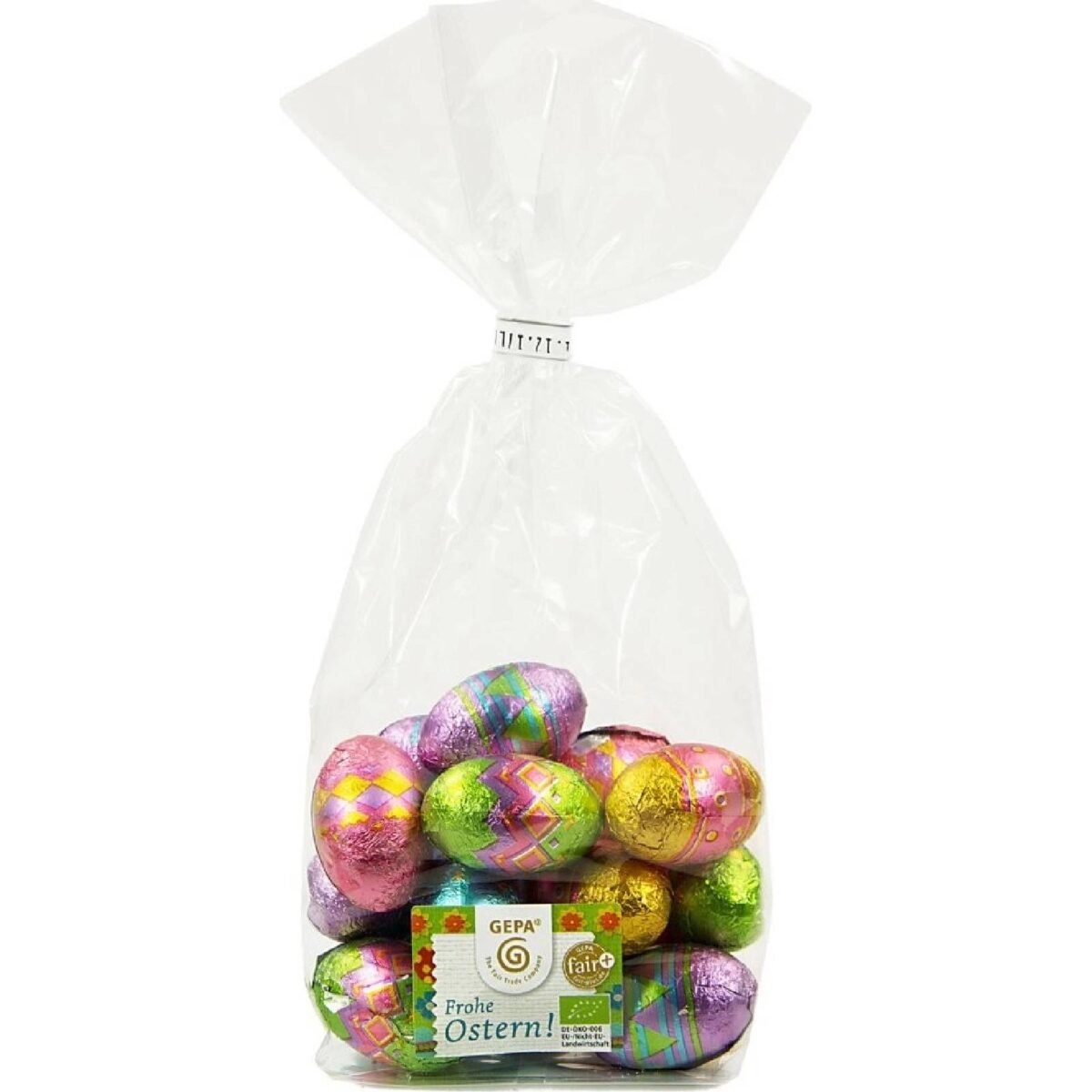 gepa organic easter eggs made of milk chocolate 33 cocoa 100 g