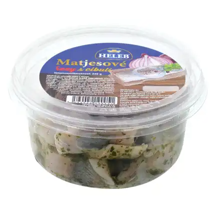 Heleb Matjes slices with onions