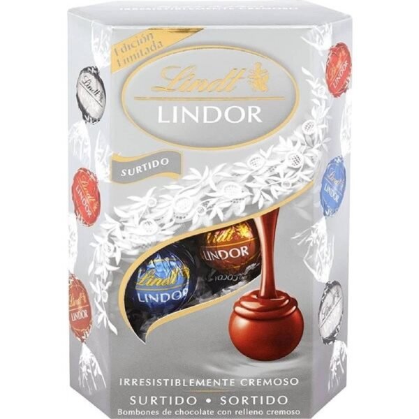 A premium selection of Lindt’s finest assorted chocolate truffles, featuring a variety of smooth, melting centers wrapped in rich milk, dark, and white chocolate.