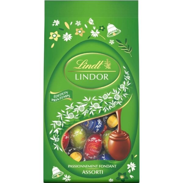 lindt lindor assorti eggs green bag 180 g