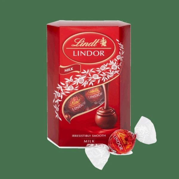 A luxurious assortment of smooth, creamy milk chocolate truffles filled with a rich, velvety center.