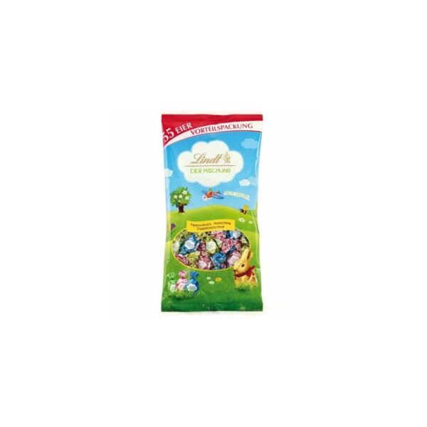 Lindt XXL Children's Egg Mix 288 g is a delightful assortment of colorful and creamy chocolate eggs, perfect for children and chocolate lovers alike. Each egg is crafted with Lindt's signature smooth milk chocolate, offering a deliciously rich taste.