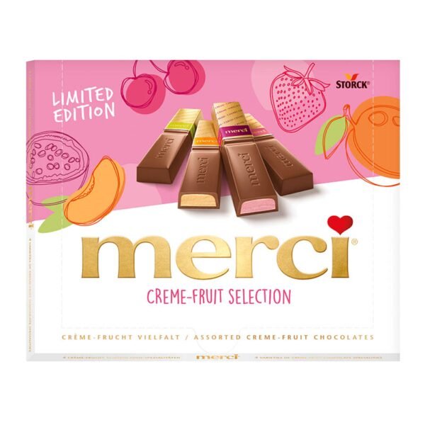 A delightful selection of premium chocolate pralines with a smooth yoghurt and fruit filling, covered in a layer of creamy milk chocolate.