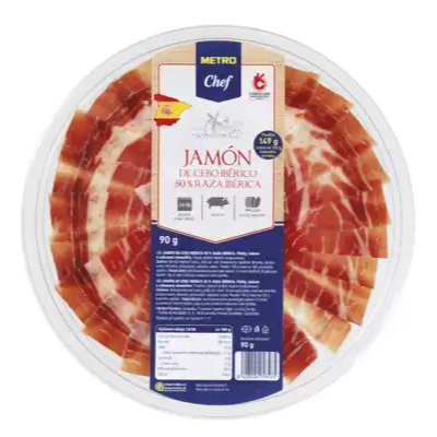 metro chef jamon iberico cebo slices