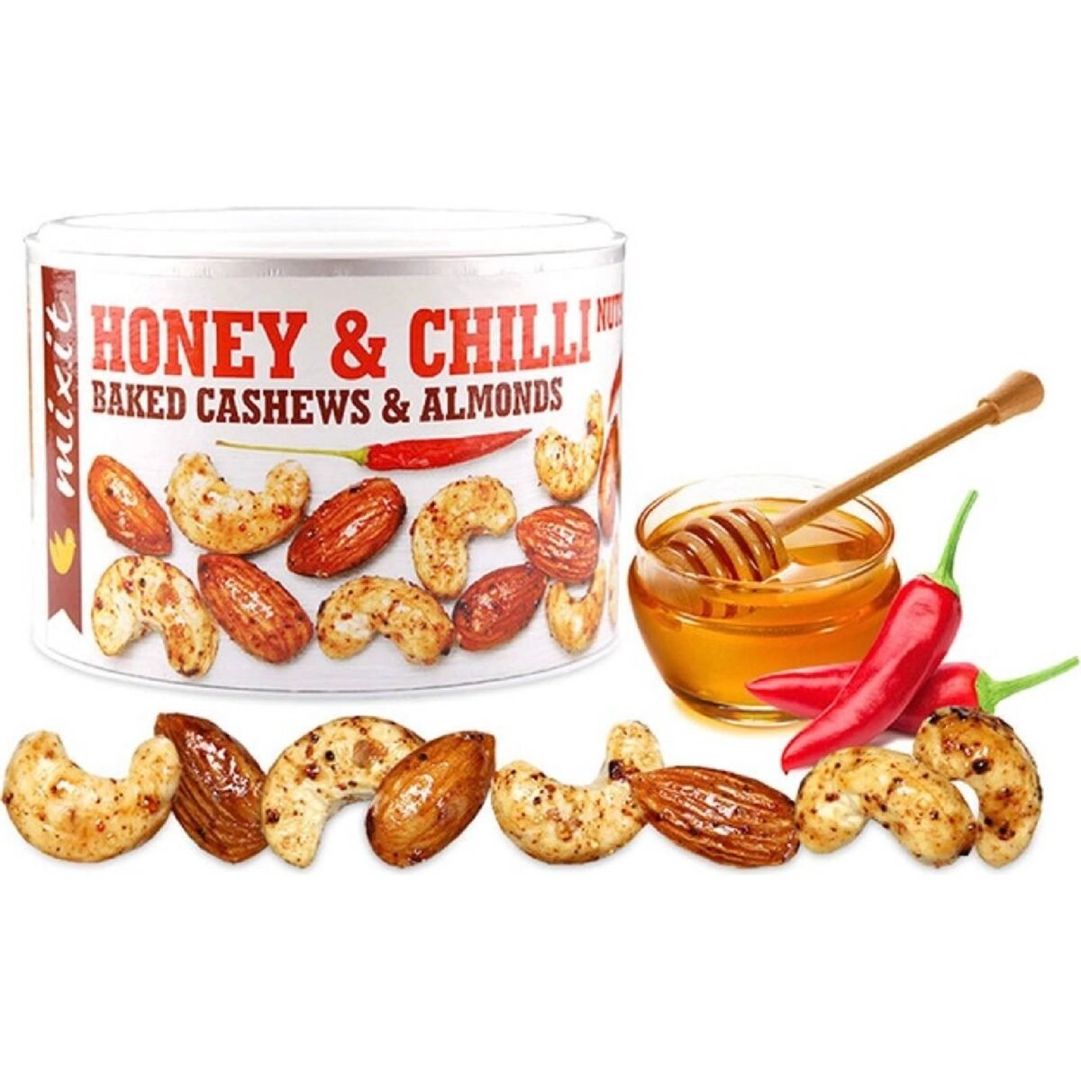 mixit mix of nuts with honey and chili nuts from the oven jar 140 g