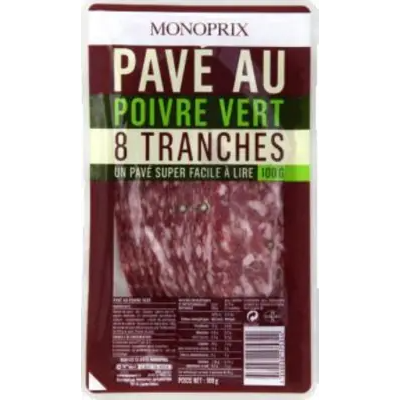 monoprix pave with green pepper