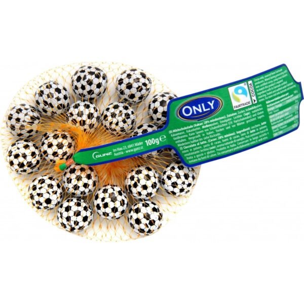 only milk chocolate soccer balls 100 g
