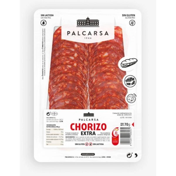 palcarsa chorizo ​​extra sliced ​​70 g