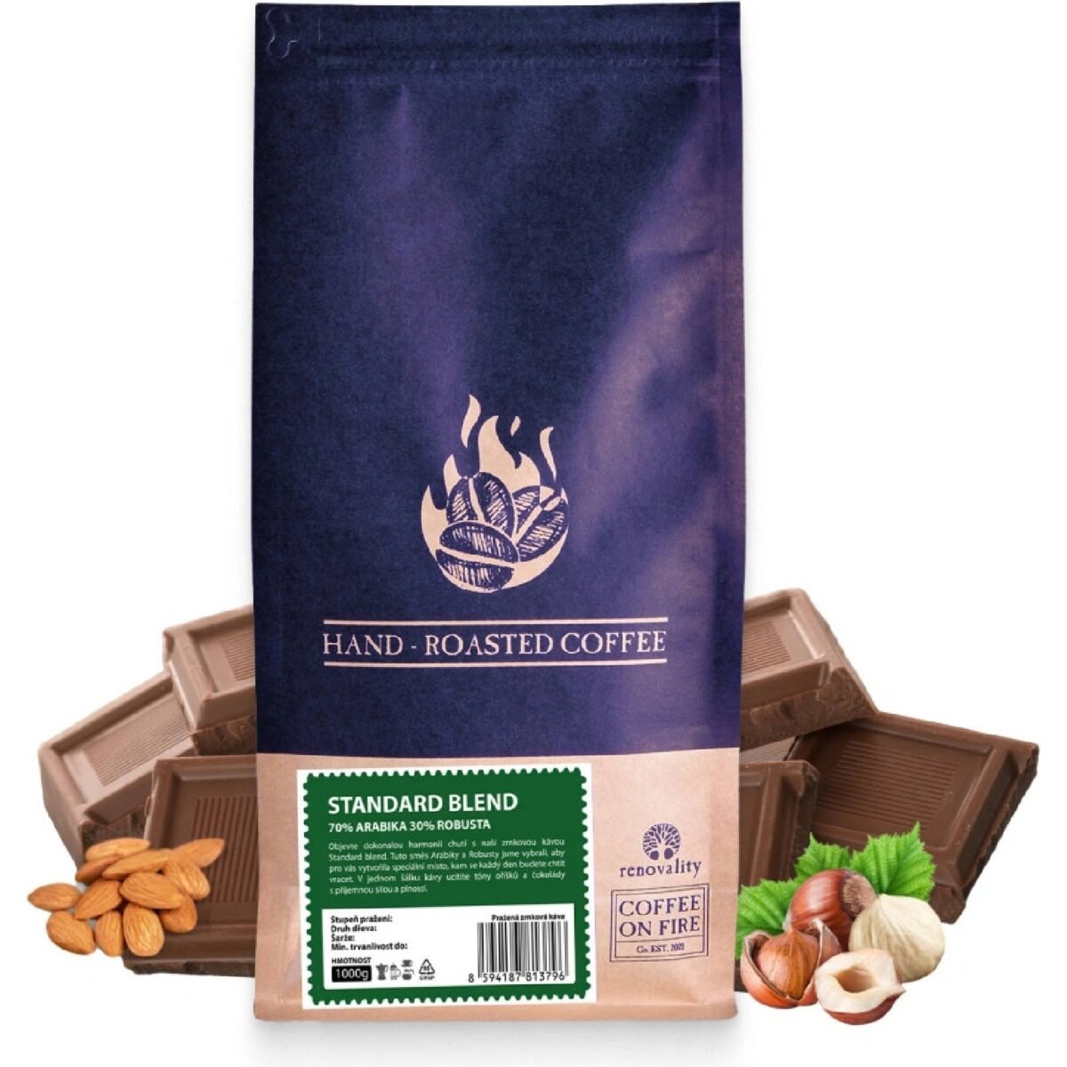 renovality standard blend coffee 70 arabica 30 robusta 05 kg
