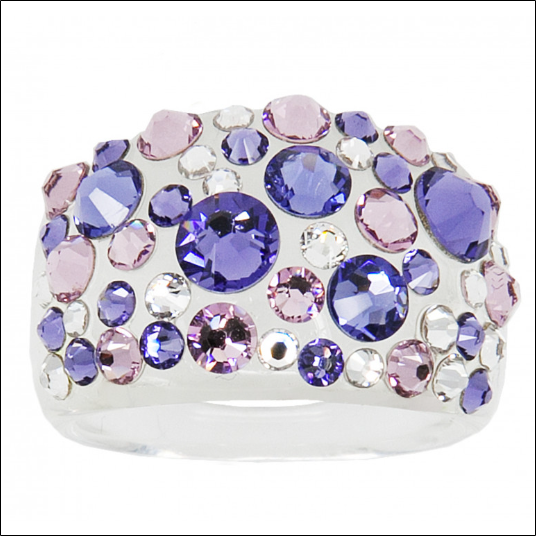 Ring BUBBLE 53mm TANZANITE SWAROVSKI ELEMENTS