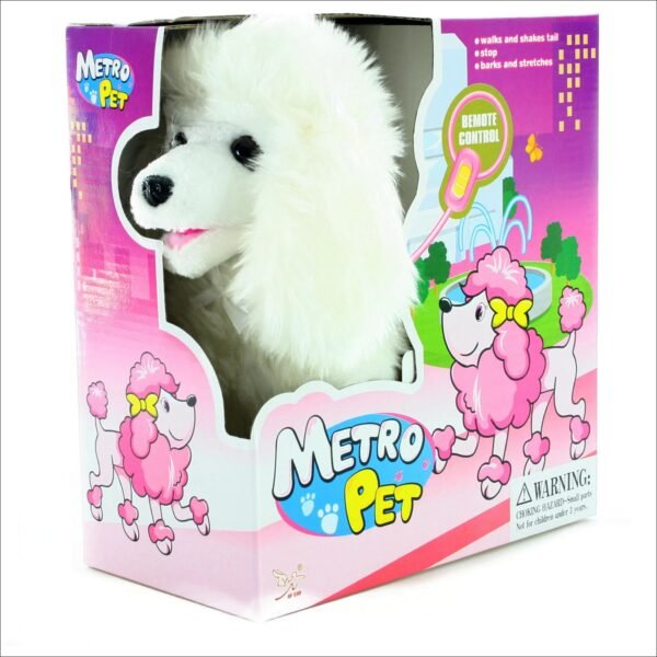 "Enjoy endless fun with this walking dog toy! With lifelike movement, it walks, barks, and wags its tail, making it the perfect companion for kids and dog lovers alike. Requires batteries for full motion."