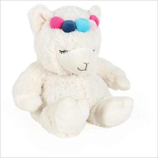 The Warm Lama White with Headband is a soft and cuddly plush toy, designed for comfort and relaxation. Featuring fluffy white fur and an adorable headband, it serves as a comforting companion for children and a cozy addition to any room. This stuffed animal is perfect for playtime, bedtime, or as a decorative piece in a nursery