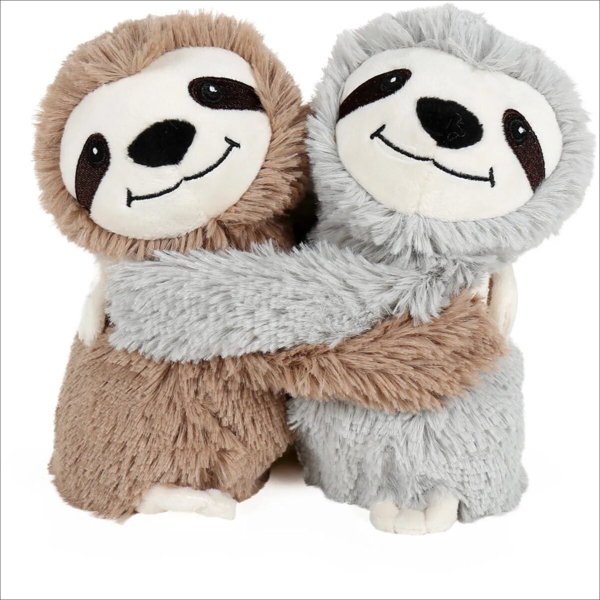 plush toy, clothing item, or themed product featuring two cozy sloths. These could be plush sloth dolls, matching sloth-themed slippers, or snuggly blankets with sloth designs.