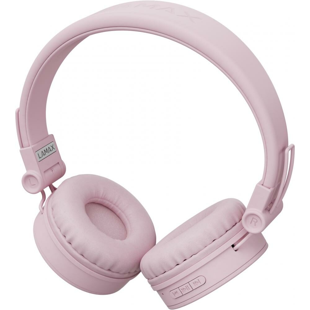 LAMAX Blaze2 pink 1 LAMAX Blaze2 Pink are wireless over-ear headphones offering up to 35 hours of battery life on a single charge.