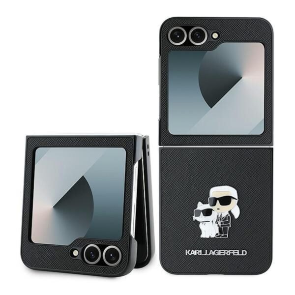 The Karl Lagerfeld Samsung Galaxy Z Flip6 Case is a luxurious and stylish accessory designed to offer superior protection with a high-end look.