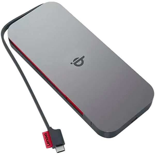 The LENOVO Go Wireless 10,000mAh Power Bank offers a high-capacity, wireless charging solution for your devices.