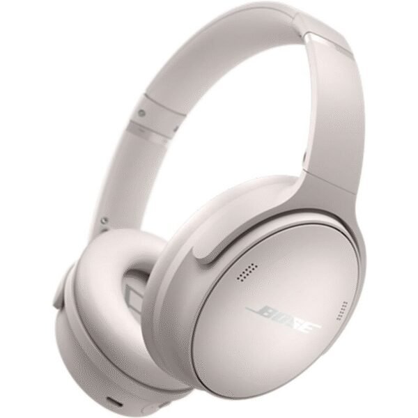 The Bose QuietComfort Headphones in white offer exceptional noise cancellation, allowing users to enjoy music without distractions.