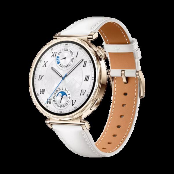 The Huawei Watch GT5 41mm Leather in White offers a refined and elegant design, perfect for users who seek a stylish yet functional smartwatch.