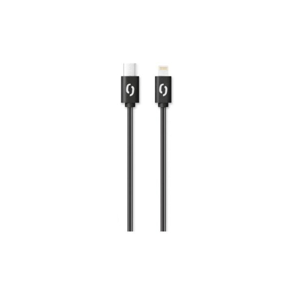 The ALLIGATOR POWER USB-C to Lightning cable (1m, black) is designed to deliver fast and efficient charging and data transfer for Apple devices, including iPhone 8 and newer models.