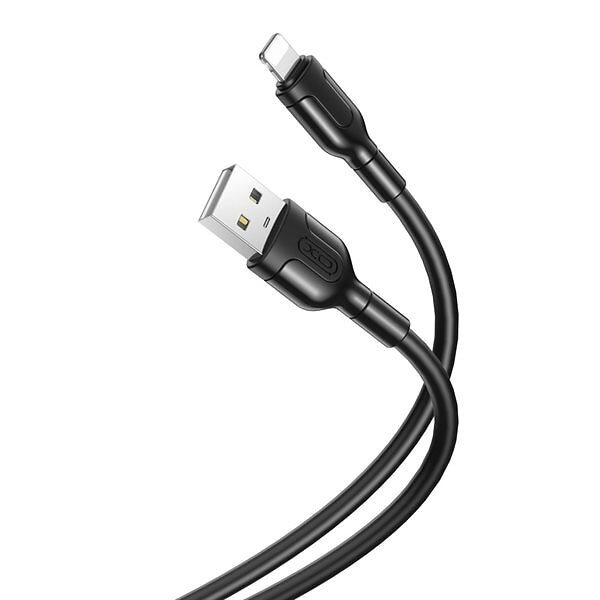The XO Charging Cable for iPhone (Black) is designed to provide efficient charging and data transfer for Apple devices.