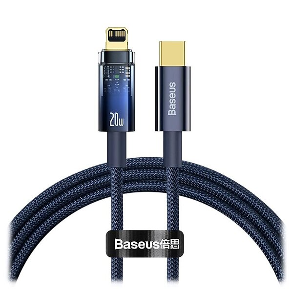 The Baseus Explorer Auto Power-Off USB-C to Lightning Cable (1m) is designed for users seeking fast charging and enhanced safety.
