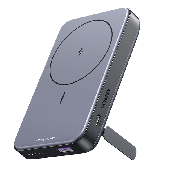 The UGREEN 15086 Wireless Magnetic Powerbank (10000mAh) is a sleek, high-capacity portable charger designed for seamless, wireless charging.