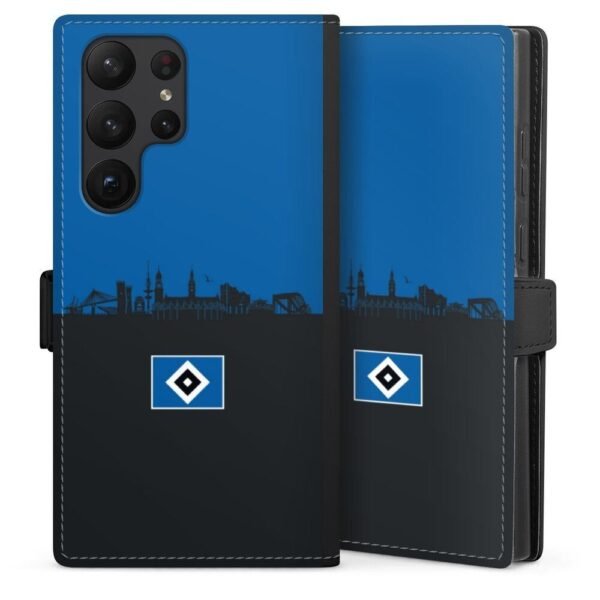 The DEINDESIGN Cell Phone Case features a striking HSV Hamburg Skyline design, combining team spirit with sleek protection.