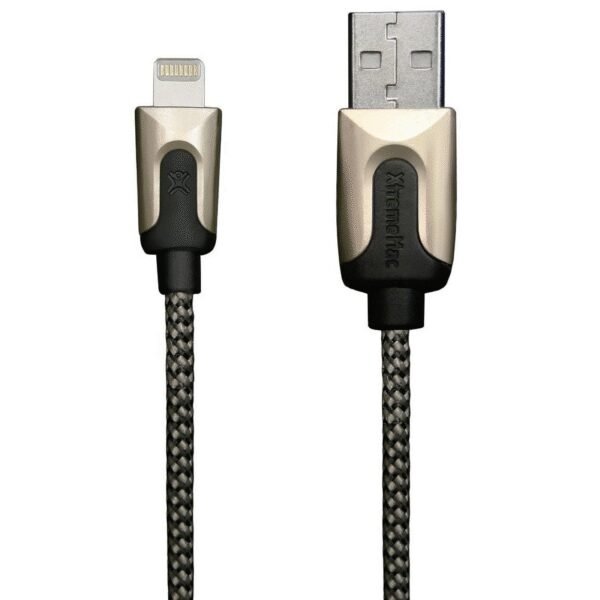 The XTREMEMAC HQ Premium Lightning Cable (1m) offers a sleek and durable design with a premium gold finish.
