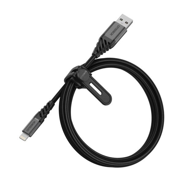 The OTTERBOX Premium USB A-Lightning Cable (1M) is designed for fast charging and data transfer for your Apple devices.