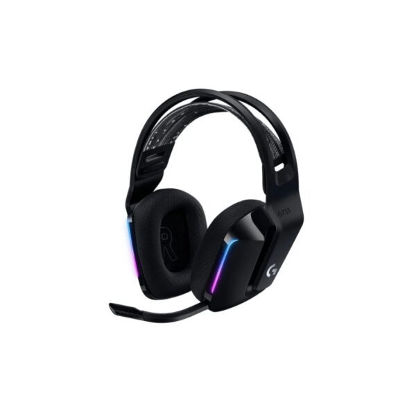 The Logitech G733 LIGHTSPEED RGB Gaming Headset in black offers premium sound and advanced features for gamers.