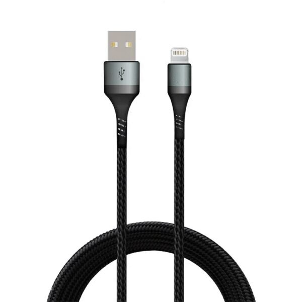 The CABLEXPERT USB 2.0 Lightning cable (1.8m, black) is designed for charging and data syncing for Apple devices, including iPhone 5 and newer models.
