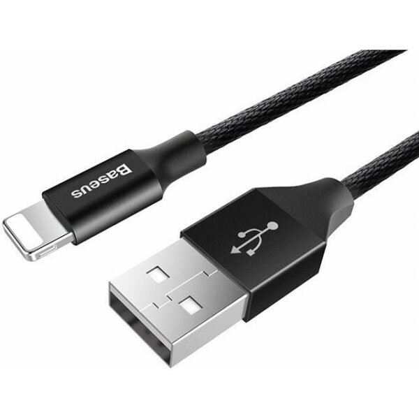 The Baseus Original USB-A to Lightning Cable (1m) in black offers a reliable and efficient solution for charging and syncing Apple devices.