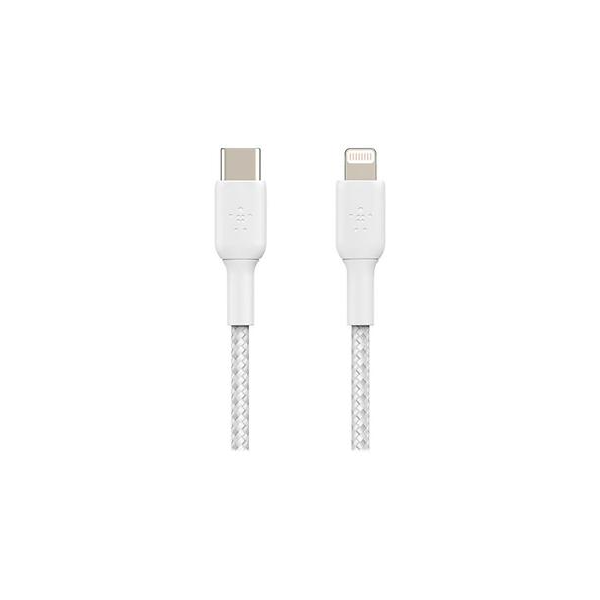 The Belkin Boost Charge Braided USB-C to Lightning 1m Cable is a high-quality charging and data transfer solution for Apple devices.