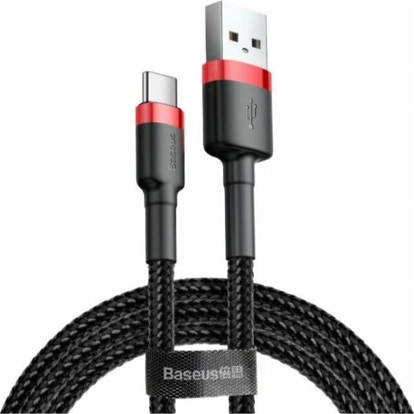 The Baseus CATKLF-A91 USB-A (M) to USB-C (M) Cable (0.5m) is a compact and durable charging and data transfer cable.