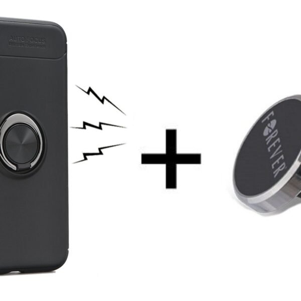 The Bumper COFI1453 TPU 360-degree ring mobile phone case offers full protection along with a built-in mobile phone holder that attaches to car ventilation for hands-free use.
