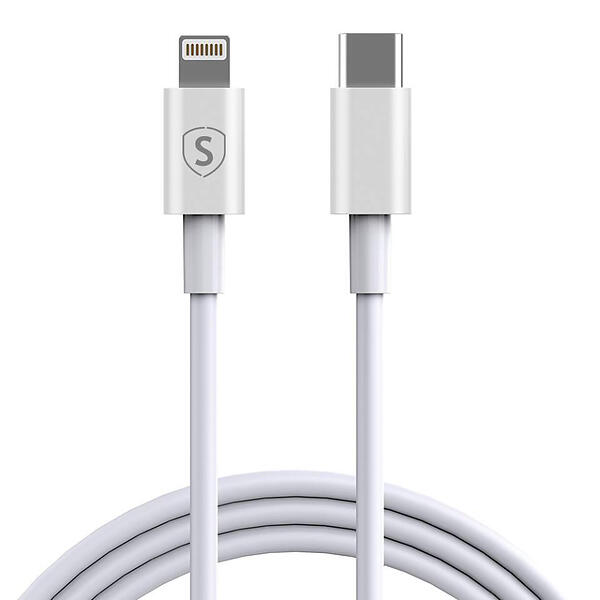 The SiGN 2.1A USB-C to Lightning 0.25m Cable is a compact and efficient charging and data transfer solution for Apple devices with a Lightning port.