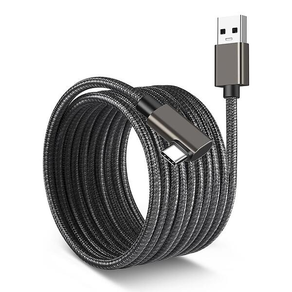 The NÖRDIC VR Link 3A USB A to USB C (angled) 3.0 cable is specifically designed to offer fast charging and high-speed data transfer for USB-C devices, with an ergonomic 90° angled connector ideal for gaming, VR systems, and reducing cable strain.