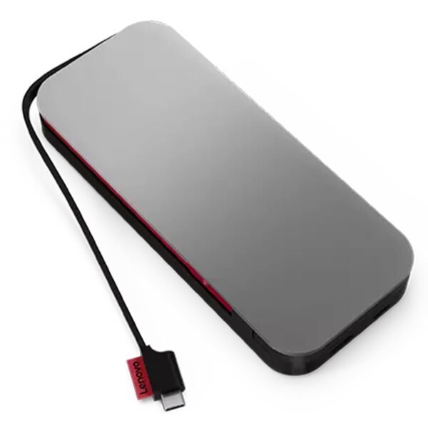 The Lenovo Go USB-C Power Bank offers an impressive 20,000mAh capacity, providing plenty of power to recharge smartphones, tablets, laptops, and other USB-powered devices multiple times.
