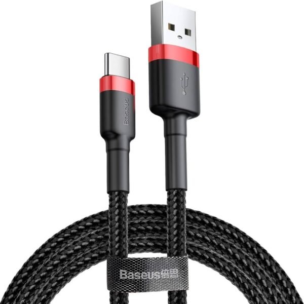 The Baseus Cafule USB-C cable is a high-quality 2-meter cable designed for fast and efficient charging and data transfer.